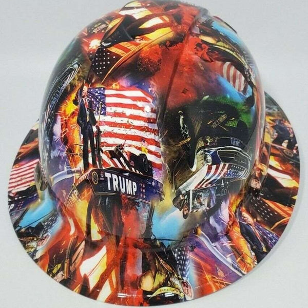 Full Brim Hard Hat Hydro Dipped TRUMP MAKE AMERICA GREAT AGAIN