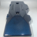 Custom Blue Candy Carbon Fiber Carbon Fiber Hydro Dipped Engine/Fuse Box Covers for Silverado, Tahoe &amp; Cadillac