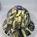 Full Brim Hard Hat Custom Hydro Dipped Money Roll Clean Money